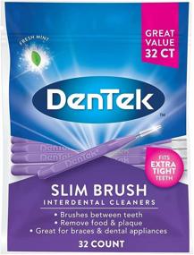 img 4 attached to 🧹 Dentek Slim Brush Cleaners, Pack of 4 - 32 Each