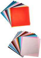 🔲 yasutomo 4253 fold ems: 100 light-weight square origami paper sheets, 9-3/4 x 9-3/4 in, assorted solid colors logo