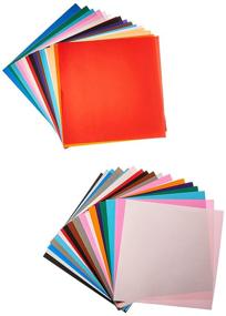 img 1 attached to 🔲 Yasutomo 4253 Fold EMS: 100 Light-Weight Square Origami Paper Sheets, 9-3/4 X 9-3/4 in, Assorted Solid Colors