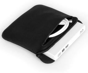 img 3 attached to Grifiti Chiton 7 Neoprene Sleeve for Apple Superdrive, CD, DVD, Optical External Drive, Trackpad, and Other Devices - 7 X 7 Inches with Extra Pocket