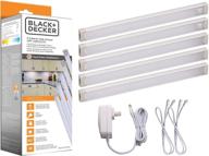 🔦 black+decker leduc9-5wk led under cabinet kit with motion sensor: dimmable kitchen accent lighting, tool-free install | 9" length, 5-bars логотип