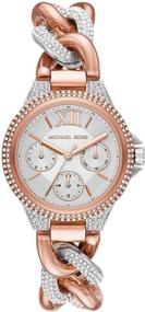 img 4 attached to ⌚ Стильные Многофункциональные Часы Michael Kors Camille с блеском акцентов - Нержавеющая Сталь Превосходства