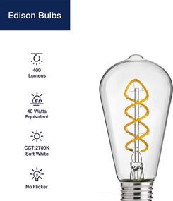 img 3 attached to 💡 Enhance Your Space with FLSNT Decorative Dimmable Filament Equivalent: The Perfect Lighting Solution