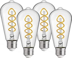 img 4 attached to 💡 Enhance Your Space with FLSNT Decorative Dimmable Filament Equivalent: The Perfect Lighting Solution