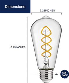 img 2 attached to 💡 Enhance Your Space with FLSNT Decorative Dimmable Filament Equivalent: The Perfect Lighting Solution