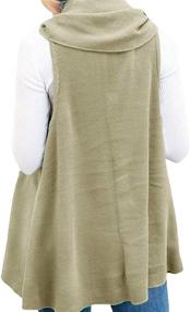 img 1 attached to Sumtory Womens Turn Down Sleeveless Cardigan