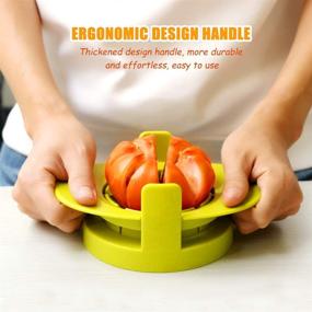 img 2 attached to 🍏 4-in-1 Apple Corer and Divider, GIPTIME Mango Slicer Tomato Cutter with Base, Kitchen Fruit Slicer and Cutter with 8 Forks for Apple, Mango, Orange - Perfect Gift for Mother and Wife