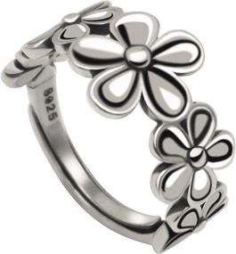 img 4 attached to AwaFanee Sterling Sunflower Stackable Adjustable