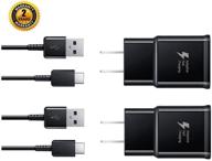 🔌 samsung wall charger kit: fast travel charging adapter with type-c usb cables for galaxy s21/s20/s10/note 8/9/10/20 - 2 pack logo