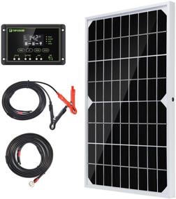 img 4 attached to Topsolar Solar Panel Kit 10W 12V Monocrystalline + 10A Solar Charge Controller + Extension Cable with Battery Clips & O-Ring Terminal for RV Marine Boat Off Grid System