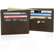 ultimate minimalist mens leather trifold wallet: sleek design & functionality logo