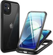 чехол youmaker design для iphone 11 с встроенным защитным экраном - полная защита тела 📱 прочная защита - тонкий прозрачный чехол для iphone 11 с диагональю 6.1 дюйма - черный логотип