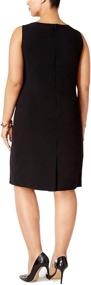 img 2 attached to 👗 Plus Size Belted Sheath Dress for Women by NINE WEST