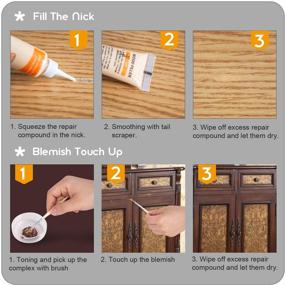 img 1 attached to 🛠️ NADAMOO Wood Furniture Repair Kit: Fix Scratches & Touch Up Wood Surfaces - 12 Light Color Kit for Floor, Table, Door, Cabinet Veneer - Oak, Maple, Black, White, Gray