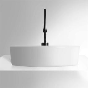 img 2 attached to 🚽 15.75 Inch Round White Ceramic Bathroom Vessel Sink - Above Counter Vanity Porcelain Countertop Sink Art Basin