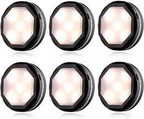 img 4 attached to 🔦 LIGHTESS Rechargeable Puck Lights 6 Pack - Wireless LED Closet Lights with Remote Control for Kitchen, Stairs, and Cabinets