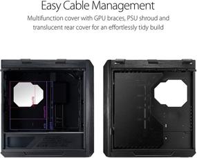 img 2 attached to 🖥️ Корпус компьютера Asus ROG Strix Helios GX601 RGB Mid-Tower - поддержка USB 3.1, EATX, дымчатое закаленное стекло, алюминиевая отделка, стальная конструкция, 4 вентилятора.