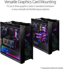 img 1 attached to 🖥️ Корпус компьютера Asus ROG Strix Helios GX601 RGB Mid-Tower - поддержка USB 3.1, EATX, дымчатое закаленное стекло, алюминиевая отделка, стальная конструкция, 4 вентилятора.