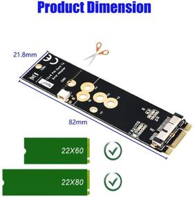 img 2 attached to 💻 Карта WiFi Bluetooth BCM94360CD/BCM94360CS2/BCM943224PCIEBT2 12+6Pin для NGFF(M.2), адаптер на разъем Key M для Mac OS: Решение для улучшенной беспроводной связи