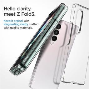 img 2 attached to 📱 Spigen Ultra Hybrid Crystal Clear Case for Galaxy Z Fold 3 5G (2021)