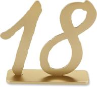 set of 6 kate aspen good as gold classic table numbers, wood fiberboard signs (numbers 13-18) logo