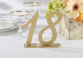 img 1 attached to Set of 6 Kate Aspen Good As Gold Classic Table Numbers, Wood Fiberboard Signs (Numbers 13-18)