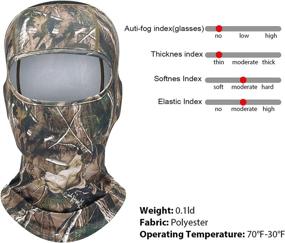 img 2 attached to 🔍 TAGVO Camouflage Tactical Balaclava - Elastic Universal Size for Hunting