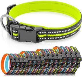 img 4 attached to 🐶 Stay Safe with High Reflective Neoprene Padded Dog Collars - Visible and Comfortable for Large, Medium, Small Dogs & Puppies