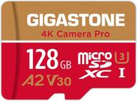 карта памяти gigastone 128 гб micro sd с 5-летним восстановлением данных | запись видео 4k для gopro, action camera, dji, drone, nintendo-switch | чтение/запись до 100/50 мб/с | карта памяти microsdxc uhs-i u3 a2 v30 c10 логотип