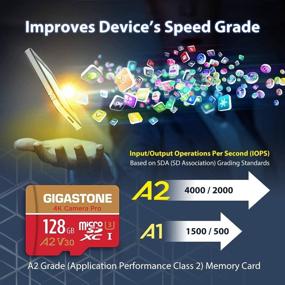 img 1 attached to Карта памяти Gigastone 128 ГБ Micro SD с 5-летним восстановлением данных | Запись видео 4K для GoPro, Action Camera, DJI, Drone, Nintendo-Switch | Чтение/запись до 100/50 МБ/с | Карта памяти MicroSDXC UHS-I U3 A2 V30 C10