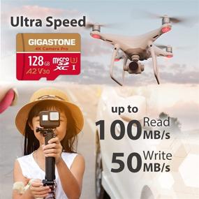 img 3 attached to Карта памяти Gigastone 128 ГБ Micro SD с 5-летним восстановлением данных | Запись видео 4K для GoPro, Action Camera, DJI, Drone, Nintendo-Switch | Чтение/запись до 100/50 МБ/с | Карта памяти MicroSDXC UHS-I U3 A2 V30 C10