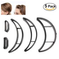 💁 frcolor 5pcs big bumpits happie hair volumizing inserts - ultimate hair pump for stunning volume & beauty (black) logo