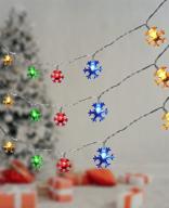 snowflake christmas operated waterproof decorations seasonal decor logo