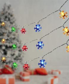 img 4 attached to Snowflake Christmas Operated Waterproof Decorations Seasonal Decor