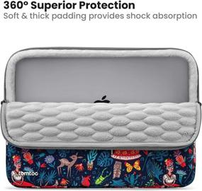 img 2 attached to 💼 tomtoc 360 Protective Laptop Sleeve for 13-inch MacBook Air M1/A2337 A2179 2018-2021, MacBook Pro M1/A2338 A2251 A2289 2016-2021, 12.9 iPad Pro 5th/4th/3rd Gen: Accessory Case with 4 CornerArmors - Enhanced Protection & Compatibility