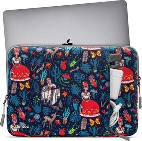 img 1 attached to 💼 tomtoc 360 Protective Laptop Sleeve for 13-inch MacBook Air M1/A2337 A2179 2018-2021, MacBook Pro M1/A2338 A2251 A2289 2016-2021, 12.9 iPad Pro 5th/4th/3rd Gen: Accessory Case with 4 CornerArmors - Enhanced Protection & Compatibility