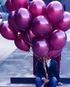 img 1 attached to 15pcs Purple Gold Balloons - Ideal for Women's Birthday Party, Wedding, Graduation Decorations in Purple and Rose Gold