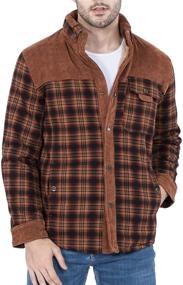 img 3 attached to 🧥 Fashion Forward: Flygo's Stylish Sleeve Fleece Flannel Men's Clothing for Shirts