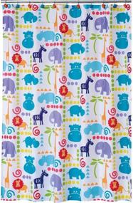 img 1 attached to 🦛 Allure Home Creations Hippo Poly Duck Printed Shower Curtain: Добавьте очарование в декор ванной комнаты