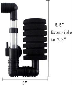 img 3 attached to GMsound Bio Sponge Filter for 20 or 40 Gallon Breeding Fry Betta Shrimp Fish Tank Aquariums