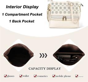 img 2 attached to Crossbody Leather Purses Handbags Hollow Women's Handbags & Wallets