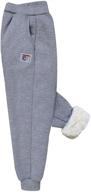 👖 amebelle boys' winter elastic sweatpants 0339 black02 in size 6 - pants for boys logo