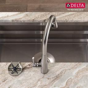 img 2 attached to 🚰 Delta Faucet Glass Rinser: A Must-Have Kitchen Sink Accessory with SpotShield Stainless, Perfect for Bar Glass Cleaning - GR150-SP