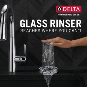 img 3 attached to 🚰 Delta Faucet Glass Rinser: A Must-Have Kitchen Sink Accessory with SpotShield Stainless, Perfect for Bar Glass Cleaning - GR150-SP