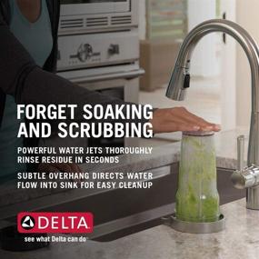 img 1 attached to 🚰 Delta Faucet Glass Rinser: A Must-Have Kitchen Sink Accessory with SpotShield Stainless, Perfect for Bar Glass Cleaning - GR150-SP