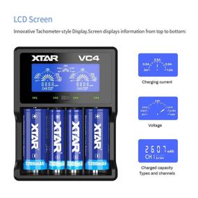 img 1 attached to XTAR VC4 Universal Battery Charger LCD Display 4 Bay Charger for 18650, 20700, 21700, AA, AAA, C, D Batteries