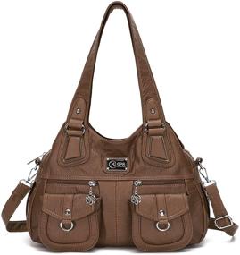 img 4 attached to 👜 Кожаные женские сумки и ручные сумки KL928 в стиле хобо с кошельками