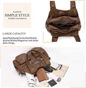 img 1 attached to 👜 Кожаные женские сумки и ручные сумки KL928 в стиле хобо с кошельками