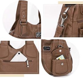 img 2 attached to 👜 Кожаные женские сумки и ручные сумки KL928 в стиле хобо с кошельками