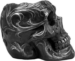 img 3 attached to 💀 Victorian Gothic Decorative Pen Holder - DWK Skull, Goth Office Supplies & Black Desk Organizers Accessories for Halloween - 5 inches